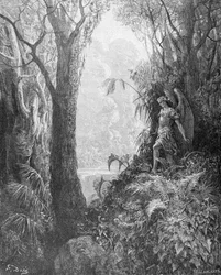 Satan im Paradies, aus Buch IV von 